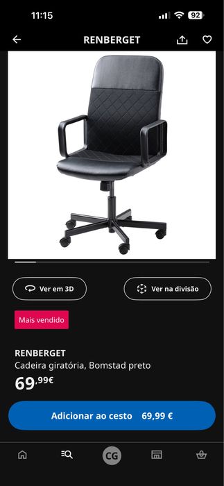 Secretaria e cadeira