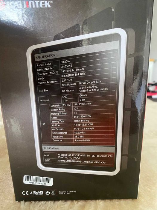 Raijintek Ereboss – Cooler de CPU de Alta Performance