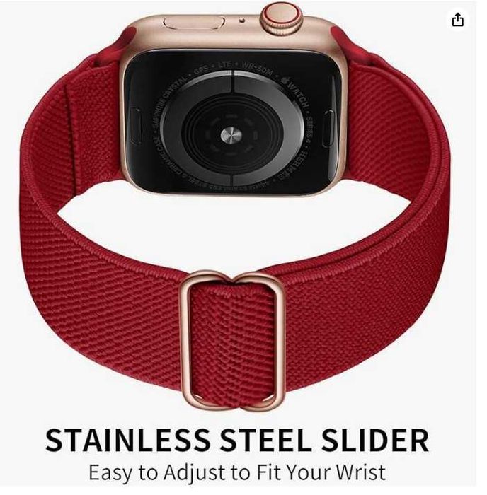 Pasek sportowy kompatybilny z zegarkami Apple Watch 38/40mm czerwony