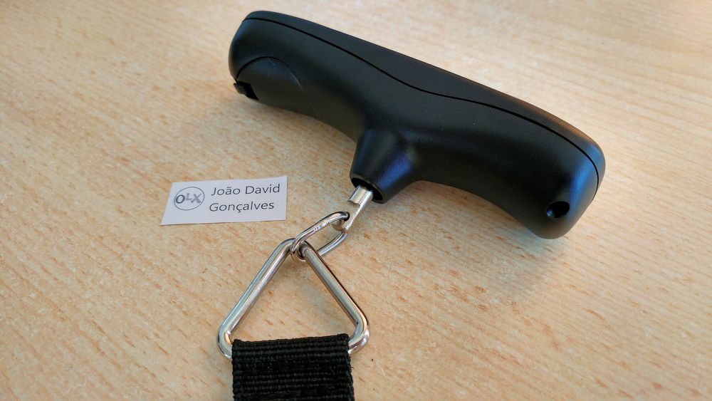 Balança digital portátil mão c/ gancho para bagagem, viagem, animais