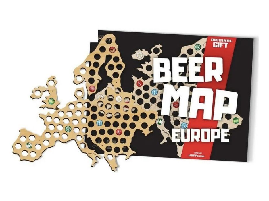 Piwna mapa Europy świetny prezent dekoracja