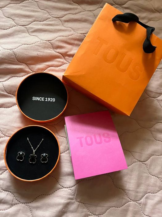 Комплект TOUS з чорним оніксом та сріблом 925 проби