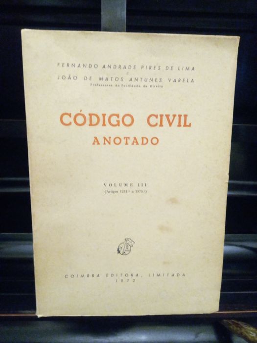 Código Civil Anotado vol.lll de Fernando Pires de Lima e João De Matos