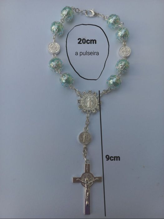 Terço para espelho de carro ou pulseira - Dezena - Rosário
