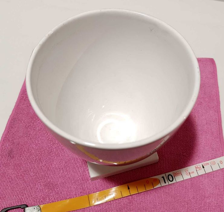 Vaso Redondo Branco para Jardim/Decoração com Base Quadrada