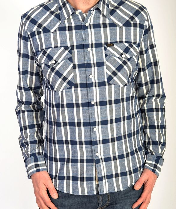 Lee koszula męska długi rękaw w kratkę męska M