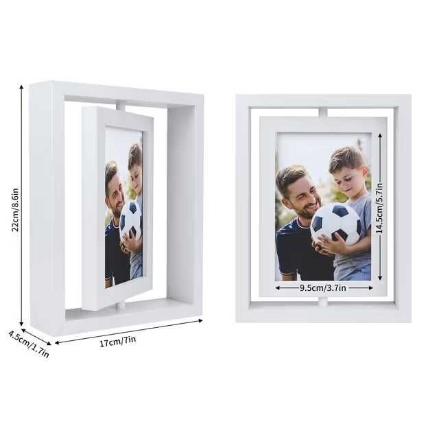 Pack 2 Molduras Giratórias 360° EXYGLO – 10x15cm | Branco  (Novo)