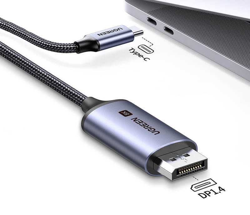 Кабель Type-C DisplayPort 1.4 DP 360hz 240hz 165h 144hz UGREEN Macbook
