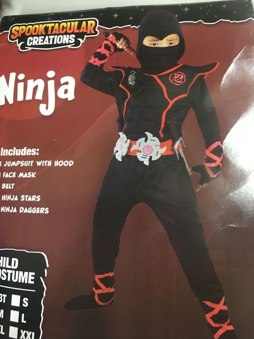 Ninja strój karnawałowy + akcesoria