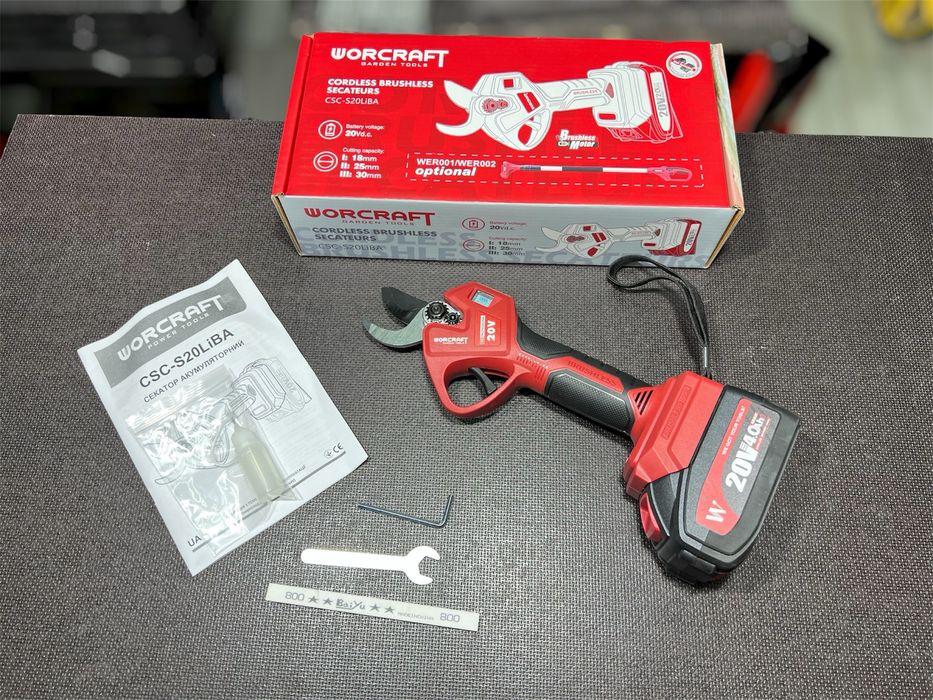 Аккумуляторный бесщеточный секатор WORCRAFT CSC-S20LiBA (без АКБ и ЗУ)