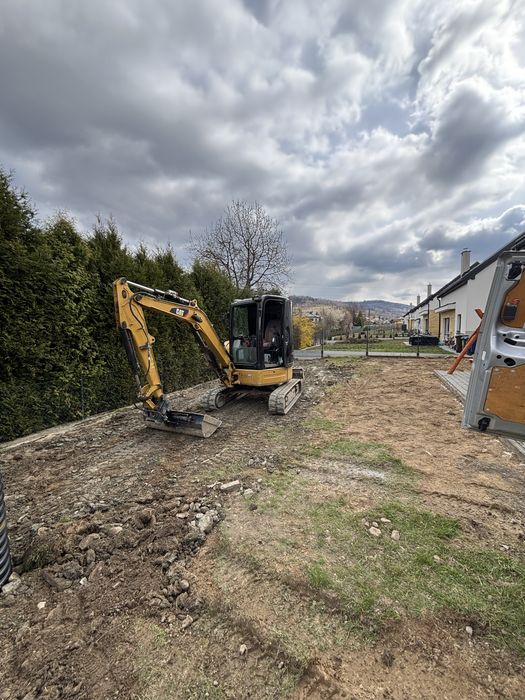 Uslugi koparką roboty ziemne kompleksowe transport wozidlo koparka
