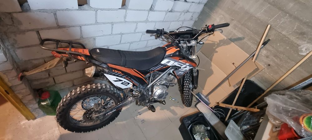 Cross / pit bike XTR – czarno-pomarańczowy – gotowy do jazdy