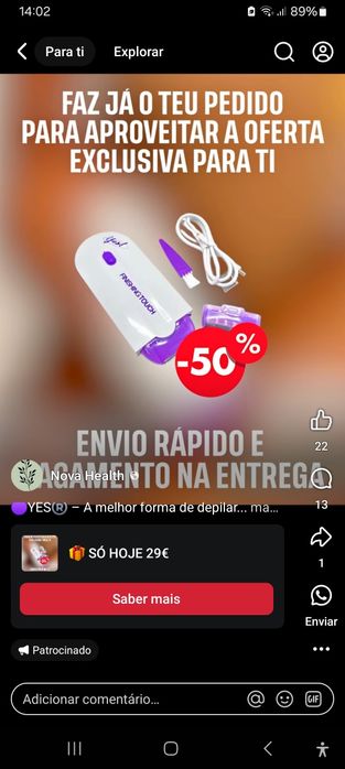 Depiladora indolor nova