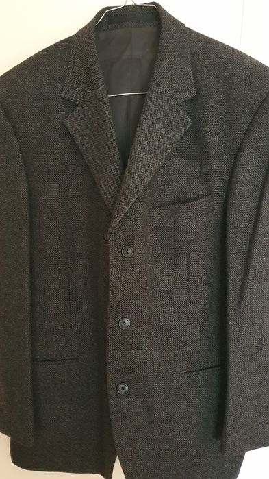 Blazer mesclado cinza escuro