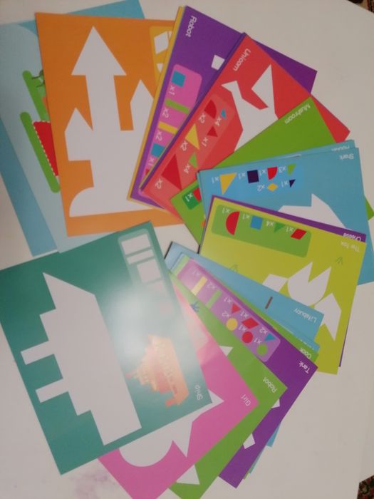 Дерев'яна мозаїка танграм - дерев'яна мозаїка Монтессорі геометрична