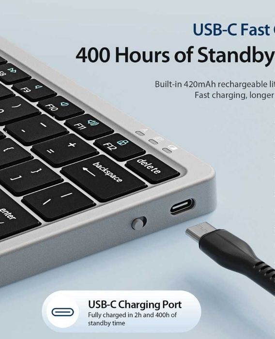 Бездротова преміум-клавіатура KF8700 з тач! На Подарунок! Нова!