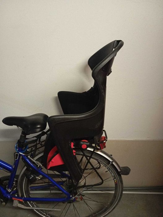 Cadeira para Bicicleta com Fixação ao Porta-Bagagem preto vermelh