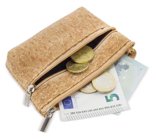 Portmonetka etui na klucze z korka naturalnego