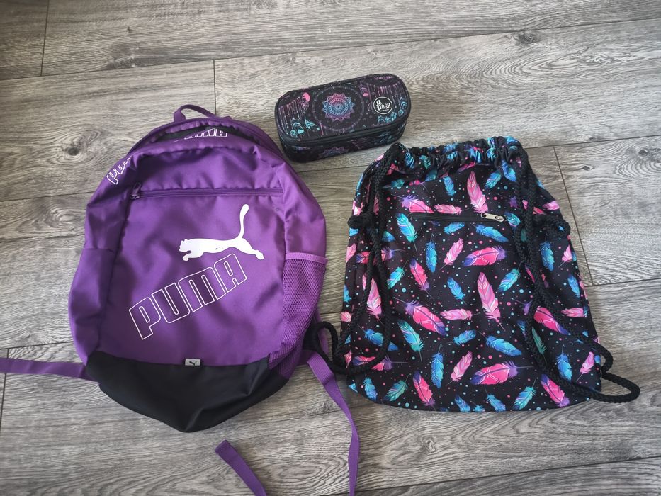 Plecak szkolny PUMA+ worek gimnastyczny+ piórnik Lubaczów • OLX.pl