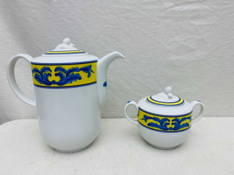 Vista Alegre - Cafeteira e Açucareiro Modelo "Salina" (Impecáveis)