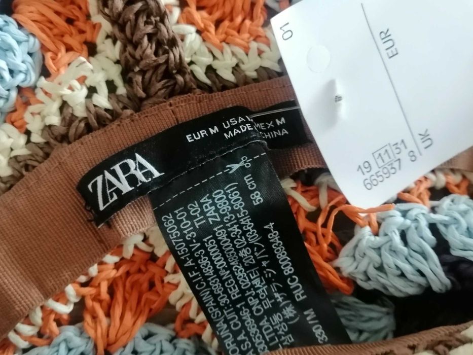 Шляпа zara M плетеная