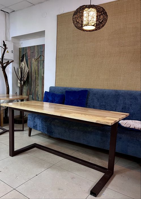 Стол лофт Дерев’яна столешниця Стіл обідній