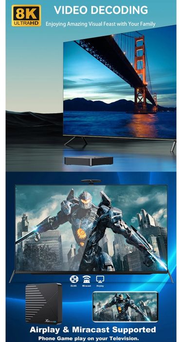 TV box android 13 X88 mini 4/64GB Rk3528 WiFi6 Bluetooth comando voz