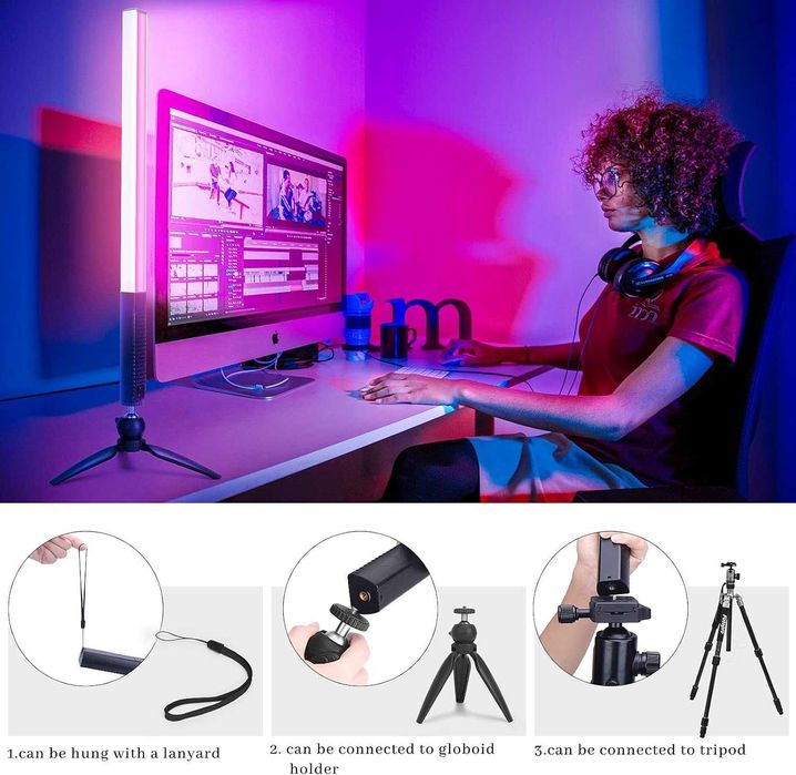Bastão LED RGB Portátil LUXCEO Q508A NOVO a Estrear (Fotografia/Vídeo)