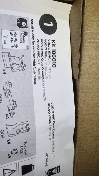 Thule kit 186010 para barras de tejadilho