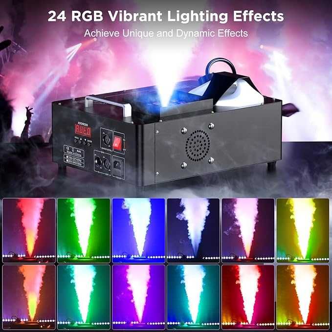 Maszyna do robienia dymu 24 Led pilot rgb