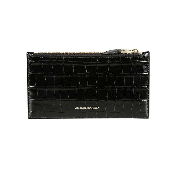 Alexander McQueen Embossed carteira de mulher nova