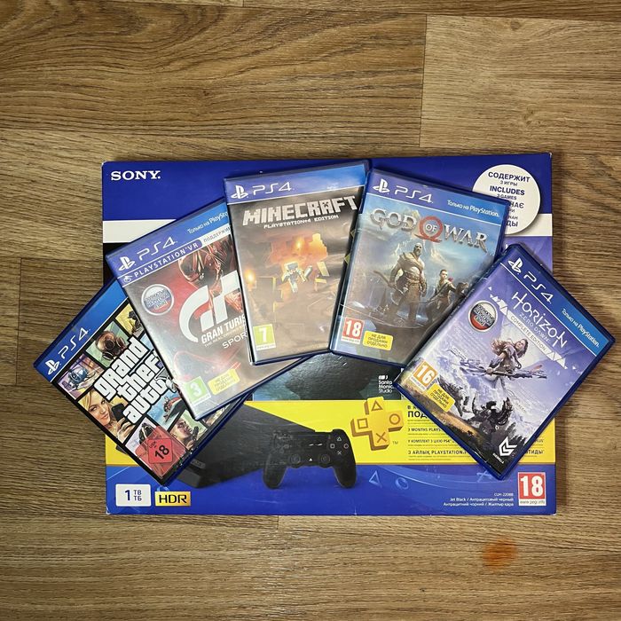 PlayStation 4 Slim 1TB + 2 геймпади + ігри | Стан ідеальний