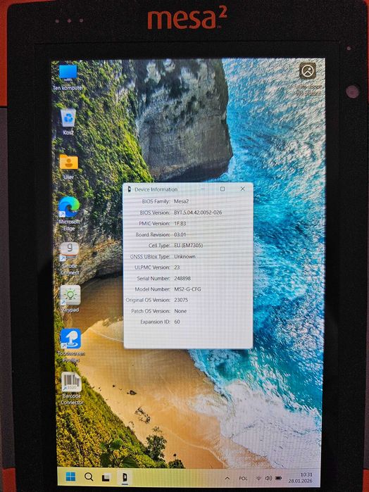 Juniper Systems Mesa 2 Rugged Tablet Windows 11 loT LTSC 4GB/128GB