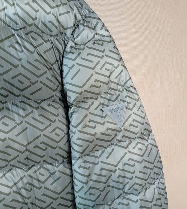 Guess Puchowa Kurtka Zimowa Męska Zielona Ecodown Nowa S