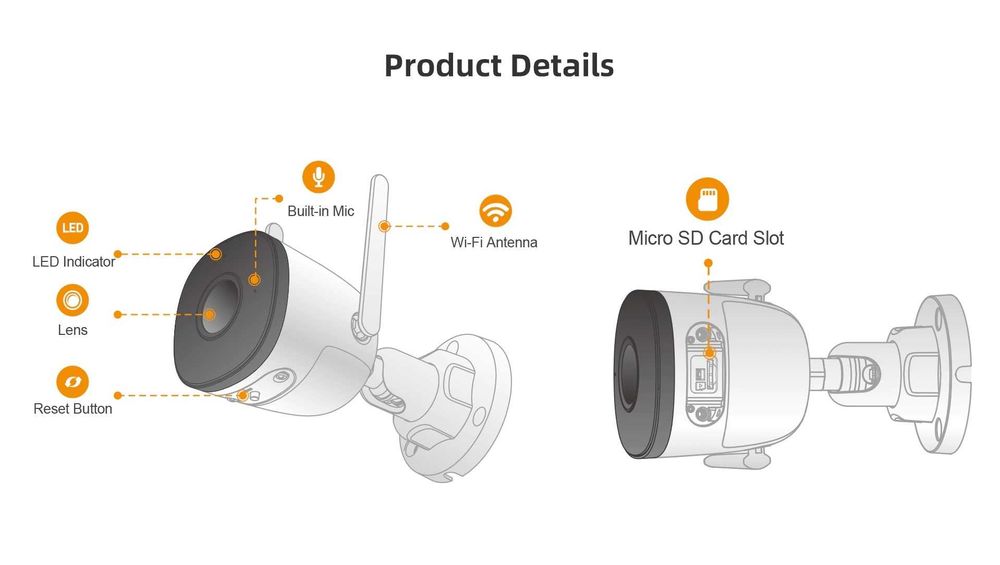 IP камера 4мп c WI-FI Imou Bullet 2C (IPC-F42P)   -   Акционная цена