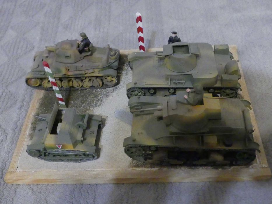 Diorama modelu czołgów wojska polskiego wrzesień 1939