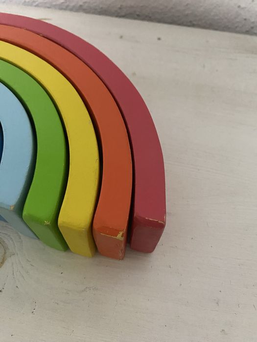 arcoiris regnbue Lidl brinquedo de madeira para crianças