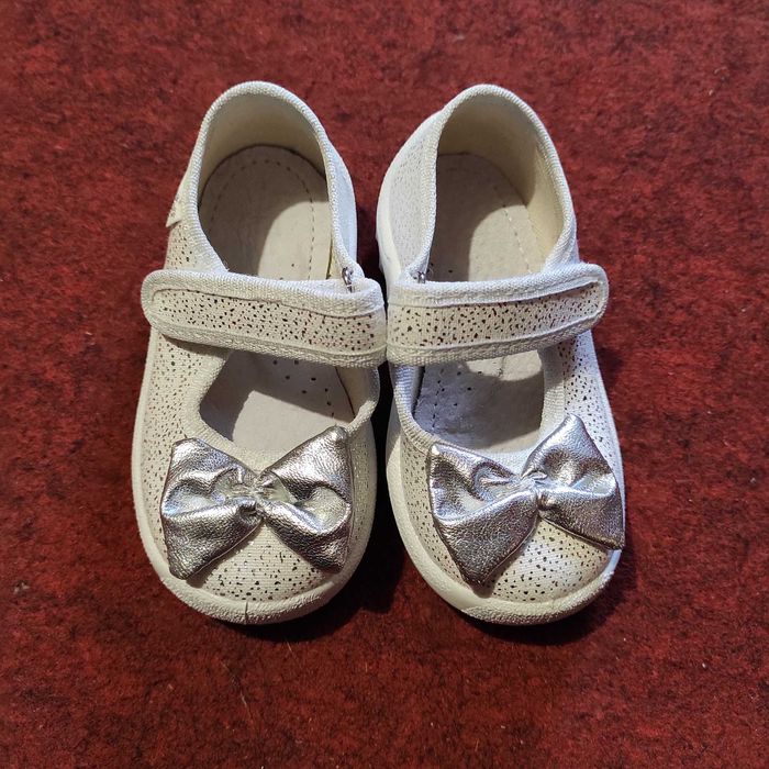 Мокасини Waldi сріблястий бантик