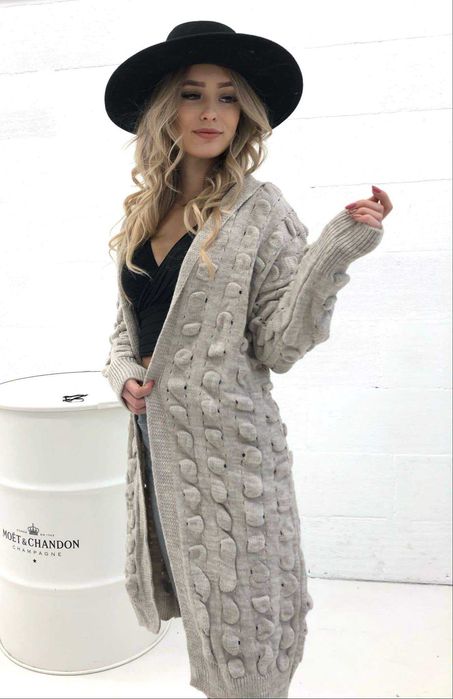 Sweter rozpinany kardigan długi