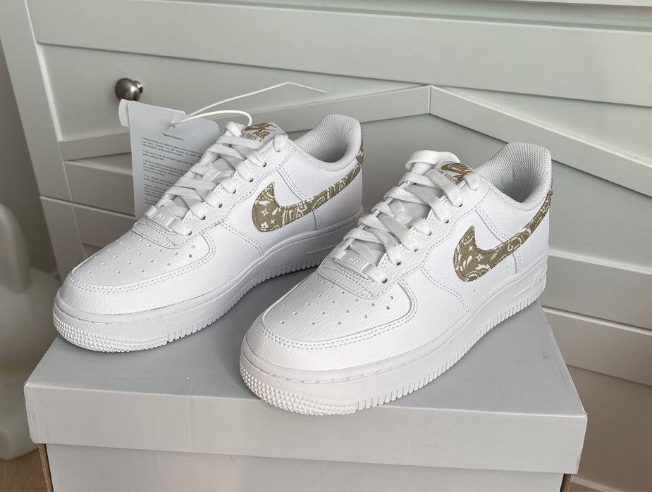 Buty Nike Air Force 1 White Paisley Barley rozm. 38