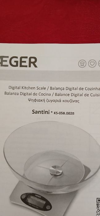 Balança de cozinha Haeger Santini, embalada
