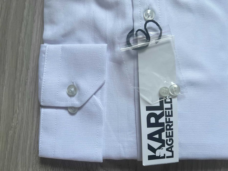 Koszula męska Karl Lagerfeld rozmiar XXXL -biała