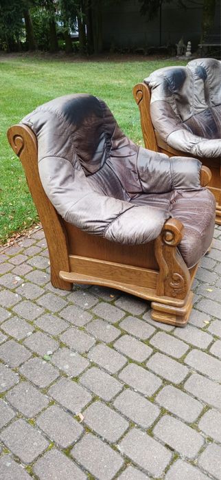 Kanapy skórzane debowe