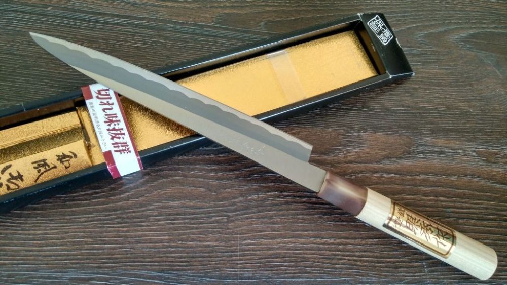 Японський ніж для суші та сашимі Yanagiba 210mm \ Японский нож янагиба