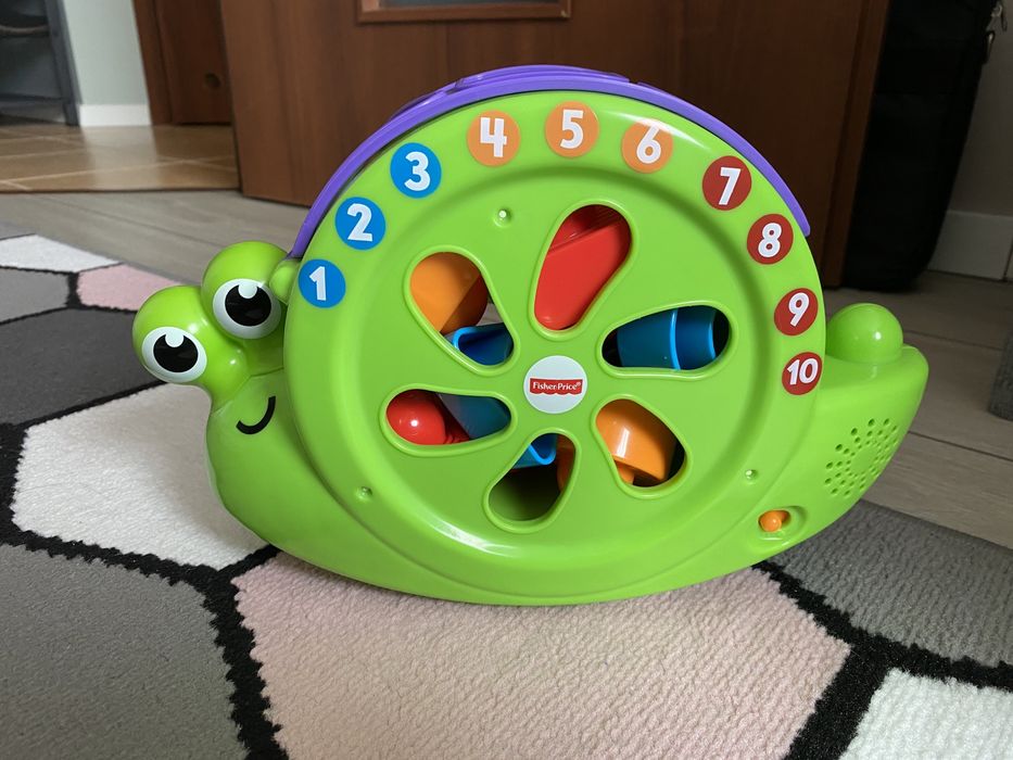 Fisher-Price, Śpiewający ślimak, sorter kształtów, zabawka niemowlęca