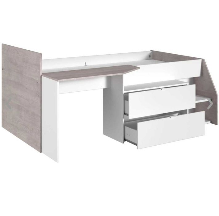 Cama + secretária + arrumação