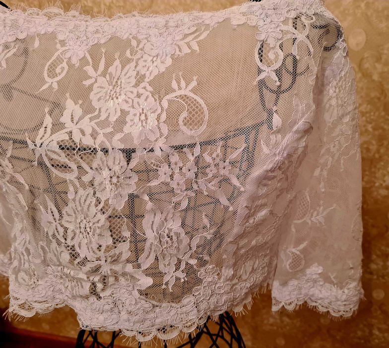 Bolero noiva casamento casaquinho tam.40/42 renda branco