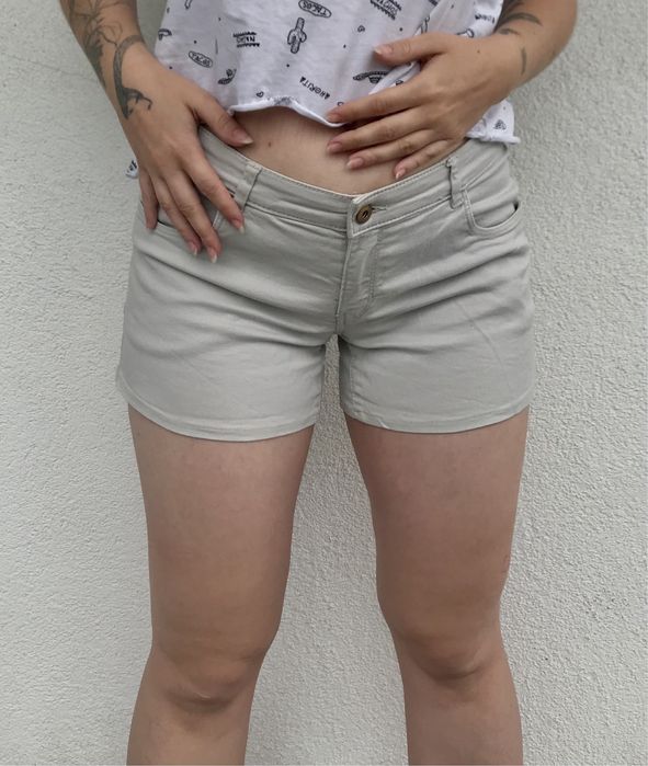 Szare spodenki 98% bawełna | H&M