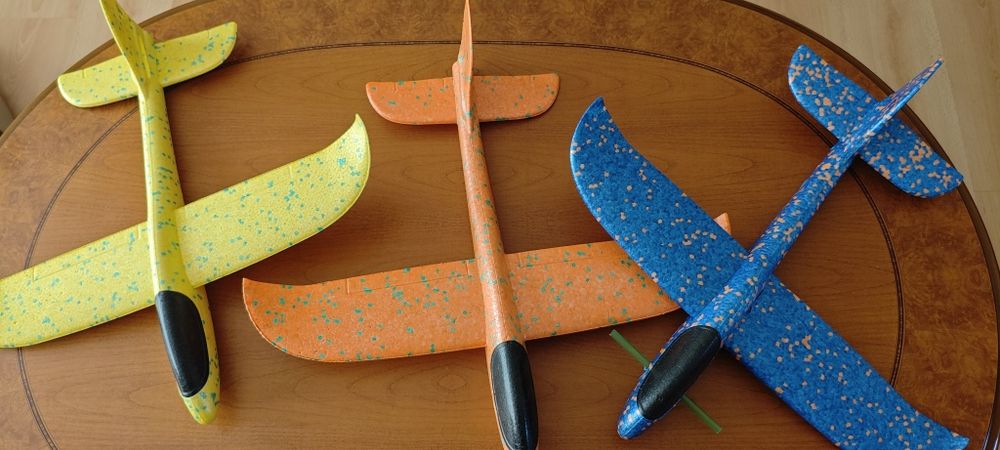 Zestaw 3 samolotów styropianowych