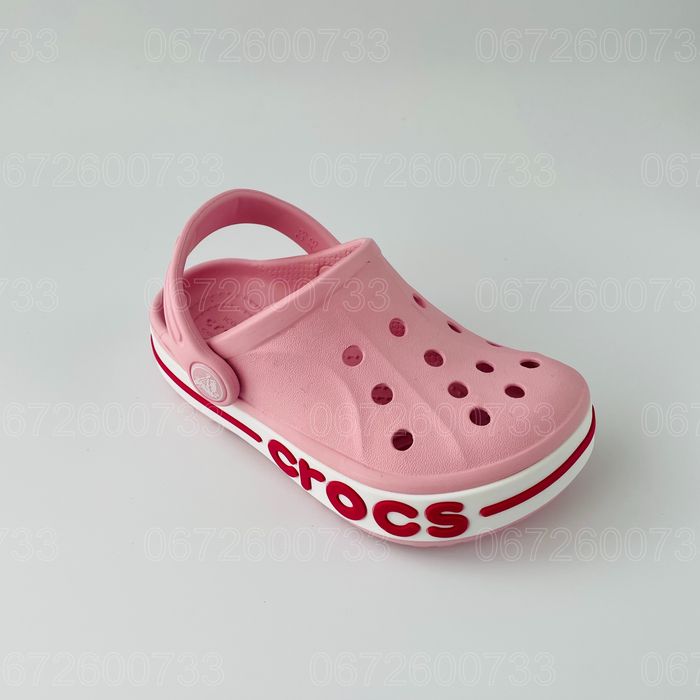 Крокси дитячі Crocs Bayaband candy pink крокси  рожеві пудра